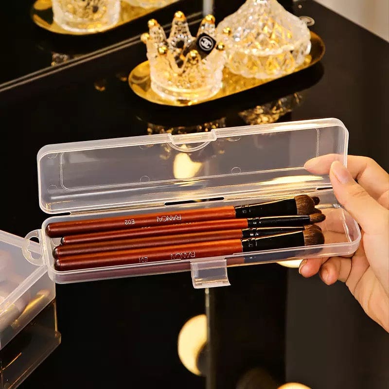 Transparent Rectangle Storage Box, Convenient Cutlery Box, Portable Makeup Brush Organizer, Transparent Cover Storage Box Kitchen Accessories, Clamshell Plastic Cutlery Box, Transparent Packaging Chopsticks Spoon Storage Box Transparent Rectangle Storage Box, Convenient Cutlery Box, Portable Makeup Brush Organizer, Transparent Cover Storage Box Kitchen Accessories, Clamshell Plastic Cutlery Box, Transparent Packaging Chopsticks Spoon Storage Box